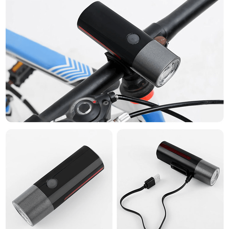 T6 650LM 4 Modes 360° Rotatable USB Rechargeable Bike Head Light Waterproof Headlight Flashlight Night Riding - MRSLM