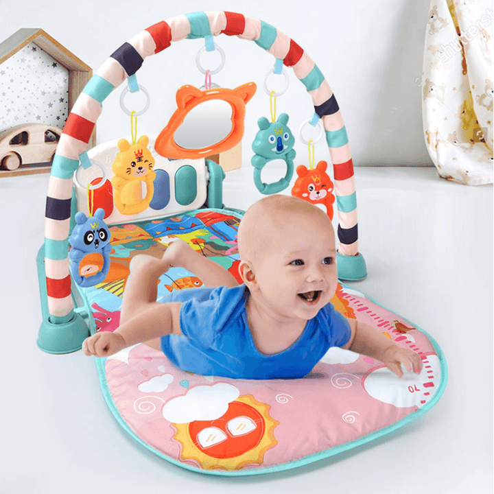 Baby Musical Fitness Play Mat Piano Keyboard Gym Carpet Educational Toys for 0-24 - MRSLM