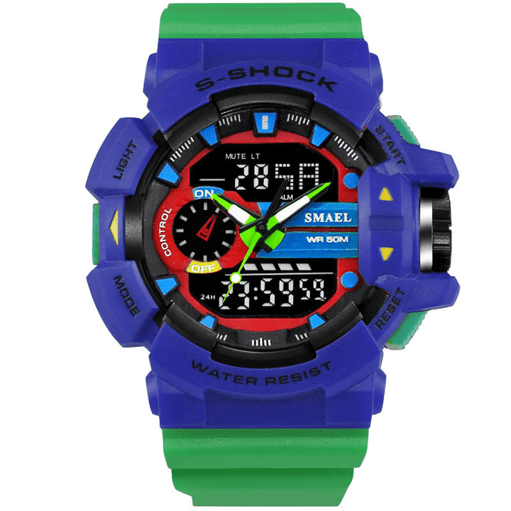 SMAEL 1436 Military Style LED Digital Watch Display Time Date Sport Wristwatch - MRSLM