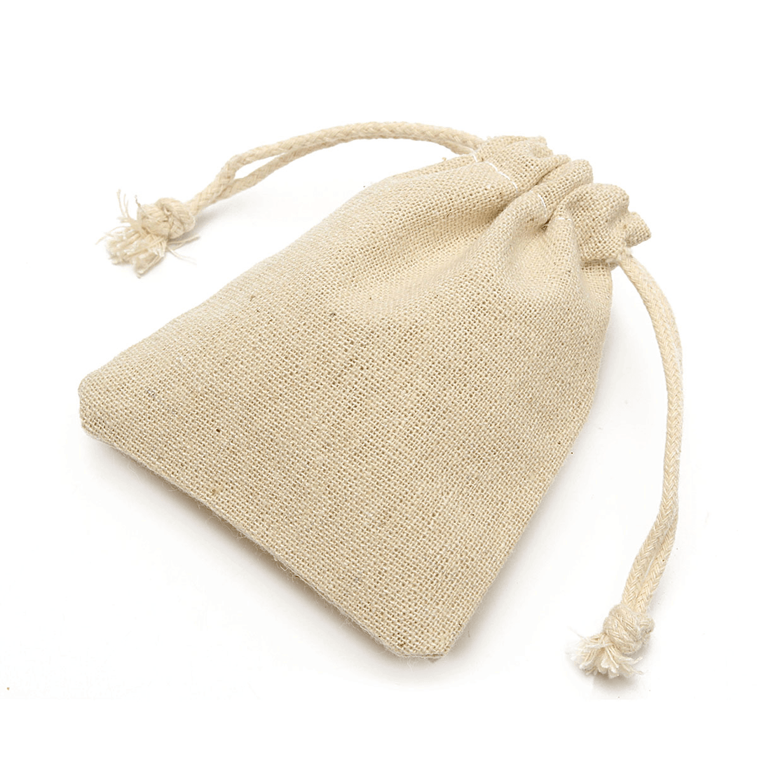 30Pcs Natural Linen Pouch Burlap Jute Sack Jewelry Pouch Drawstring Gift Bags 8X10Cm - MRSLM