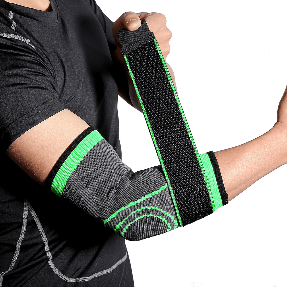 1PC Kyncilor Elasticity Breathable Elbow Support Sports Fitness Weight Lifting Basketball Elbow Brace Protective Gear - MRSLM