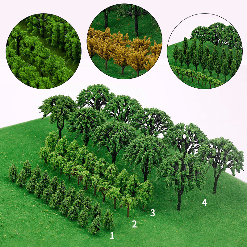 2.8Cm-8.5Cm Mini Railway Road Landscape Scenery Tree Scale DIY Sand Table Model Building Tree - MRSLM