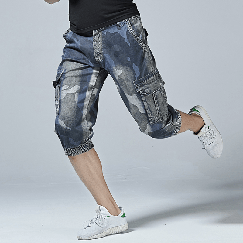 Casual Camo Multi Pockets Jogger Pants Short Jeans - MRSLM