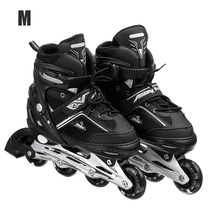 4 Size Adjustable Safe＆Durable Inline Skates for Kids and Adults Outdoor Blades Roller Skates with Full Light up LED Wheels Boys Girls Gifts - MRSLM