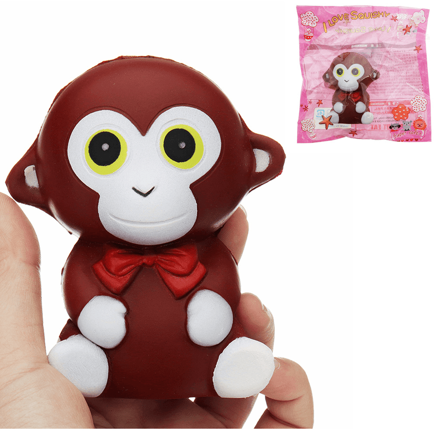 Monkey Squishy 10.5*9*7CM Slow Rising Soft Animal Collection Gift Decor Toy with Packaging - MRSLM