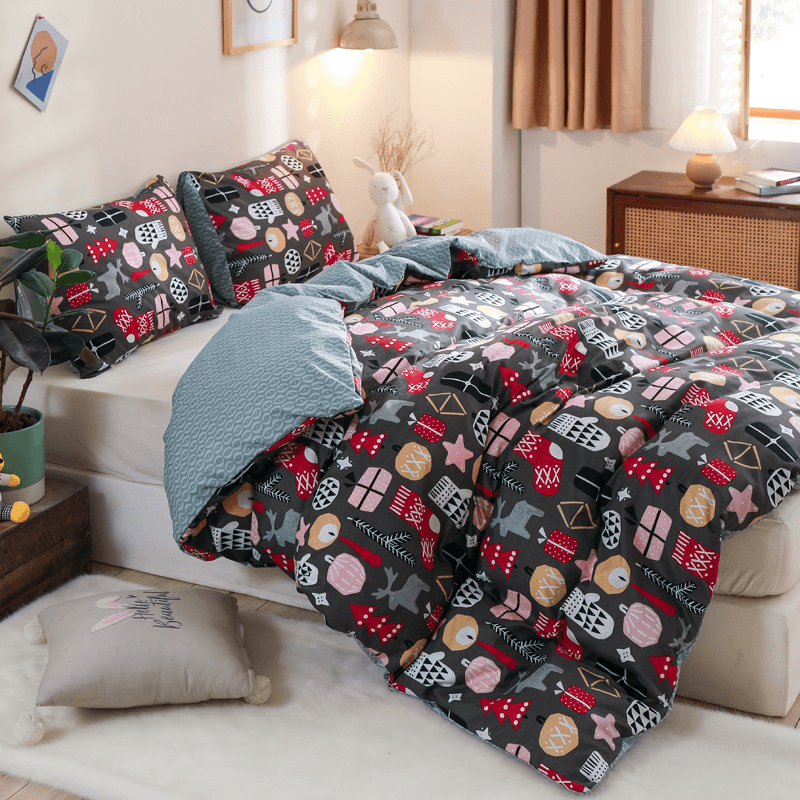 Bedding Set Pillowcase Duvet Cover Sets Bed Linen Sheet Quilt Covers Bedclothes for Bedroom Decor - MRSLM