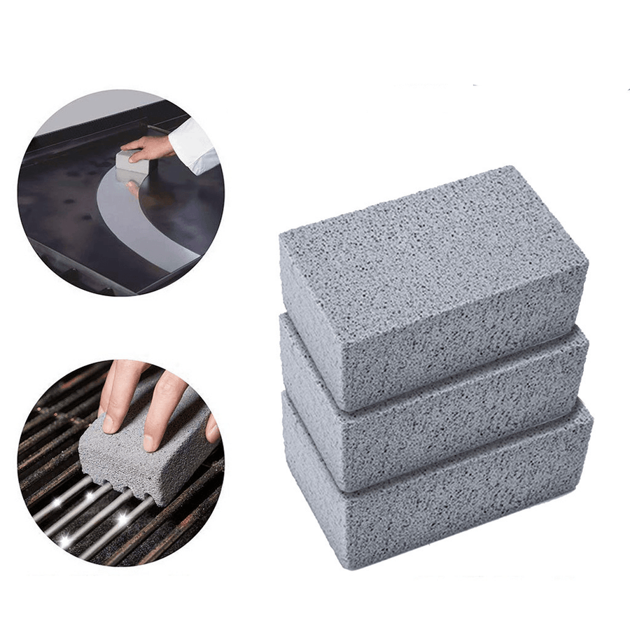 BBQ Cleaning Stone Non Slip Handheld Odorless Grill Ecological Clean Scrub Brick Block Barbecue Scraper Griddle Removing Stains Brush - MRSLM