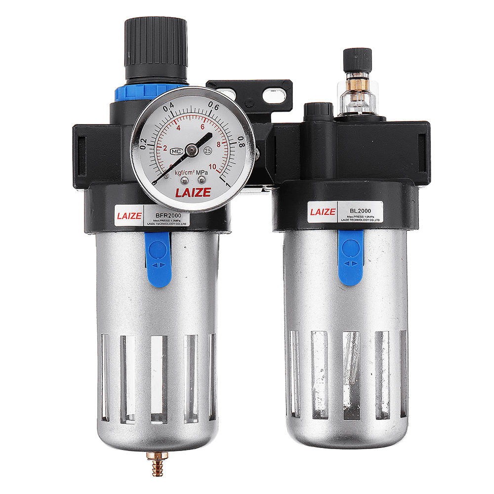 LAIZE BFC2000 2 in 1 Compressor Air Filter Air Pressure Regulator Water-Oil Separator Trap Filter for Air Tools System - MRSLM