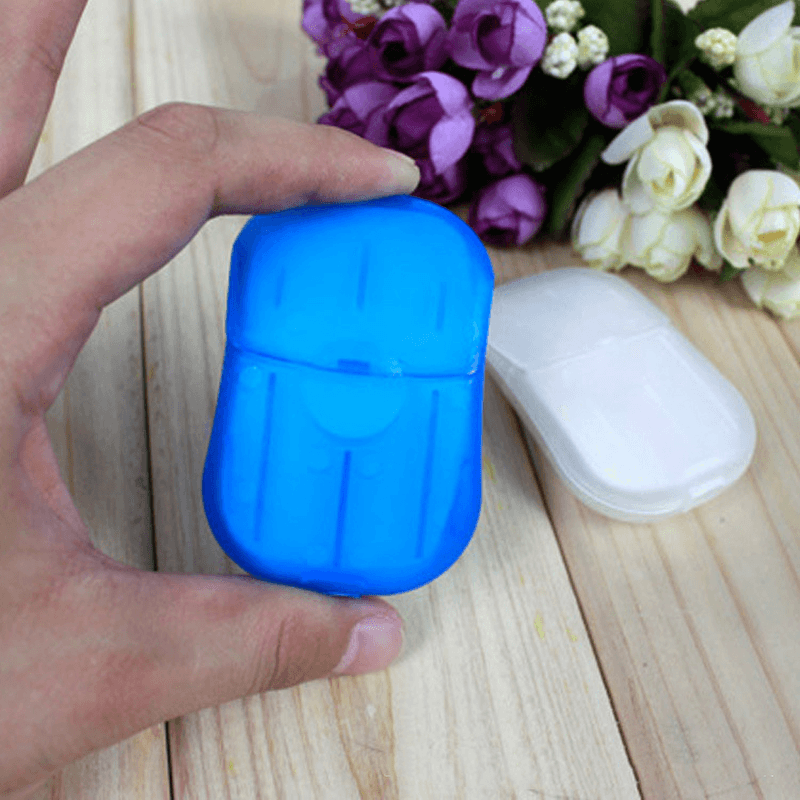 Ipree™ 20 Pcs Paper Soap Outdoor Cleaning Supplies Travel Sterilizer Portable Hand Washing Small Sheet - MRSLM