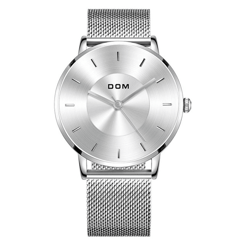 DOM M-1289BK Fashion Men Watch Light Luxury Slim Dial Waterproof Quartz Watch - MRSLM
