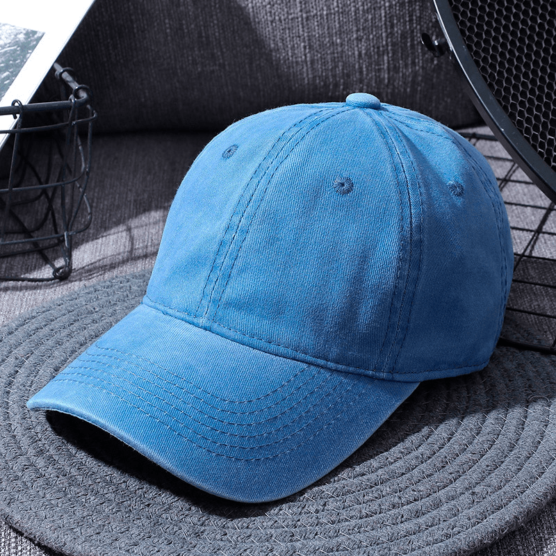 Washed Baseball Caps for Men and Women Outdoor Distressed Sun Hats Simple Caps - MRSLM