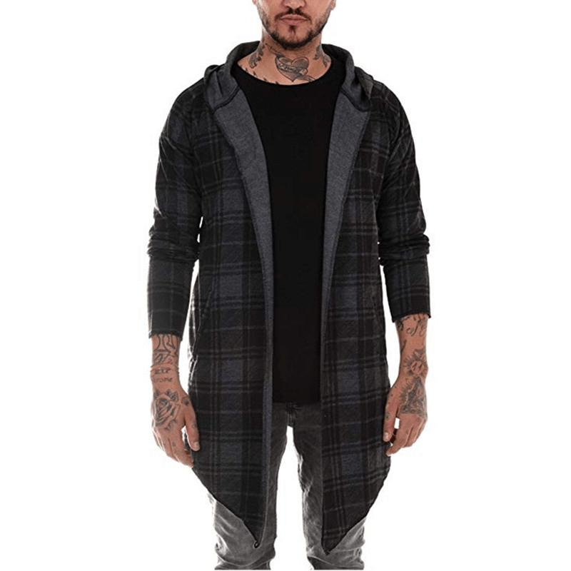 Men'S Casual Plaid Color Matching Men'S Casual Sweater - MRSLM