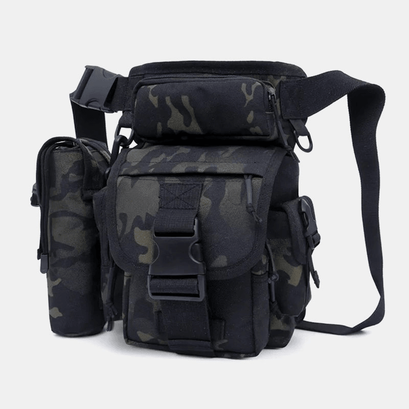 Men Nylon Camouflage Tactical Riding Fishing Outdoor Tool Equipment Storage Bag Leg Bag Waist Bag - MRSLM