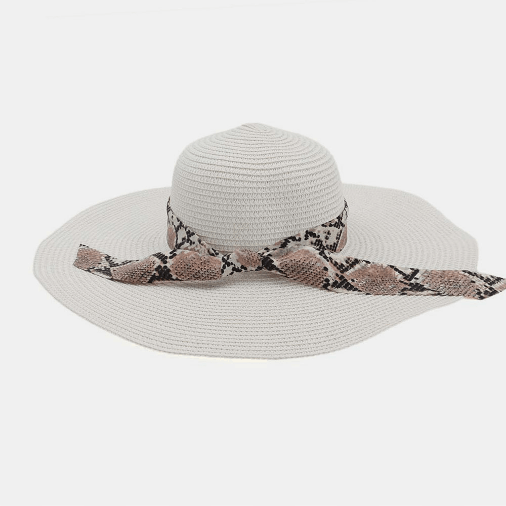 Women Sunscreen Vacation Beach Wild Brim Sun Hat Elegant Stylish Bowknot Straw Hat - MRSLM