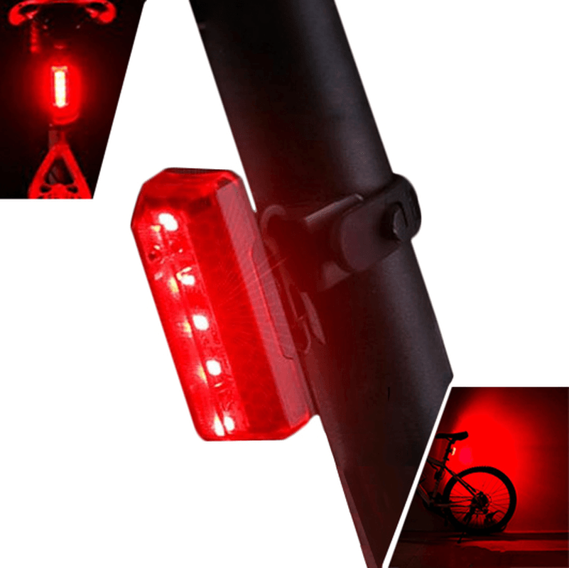 XANES TL10 5 LED 5 Modes Bike Tail Light Waterproof USB Charging Reflective Shell Bicycle Rear Light - MRSLM