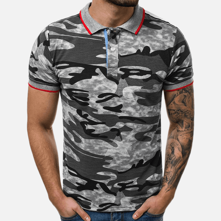 Mens Summer Camouflage Printed Casual Shirts - MRSLM