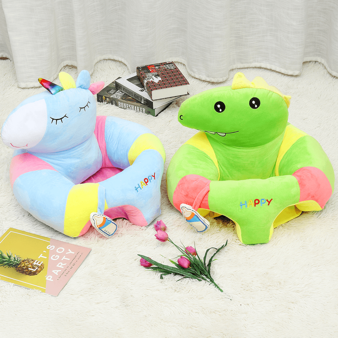 Multi-Style Kids Baby Support Seats Sit up Soft Chair Sofa Cartoon Animal Kids Learning to Sit Plush Pillow Toy - MRSLM