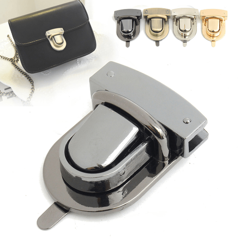 Metal Oval Shape Clasp Turn Twist Lock for DIY Handbag Bag Purse - MRSLM