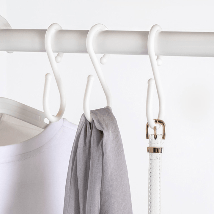 U 10Pcs S Shape Double Hooks White Clothes Hanger for Bathroom Kitchen Bedroom from Xiaomi Youpin - MRSLM