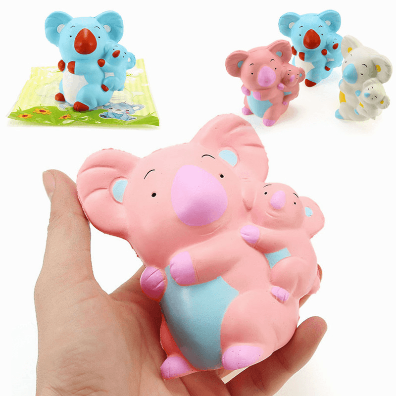 Leilei Squishy Koala Mom Baby 10Cm Slow Rising with Packaging Collection Gift Decor Soft Squeeze Toy - MRSLM