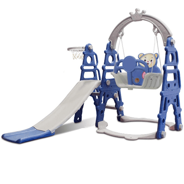 Kids Slide and Swing Children'S Indoor Playground Kindergarten Baby Outdoor Plastic Multifunctional Slide Swing Three-In-One - MRSLM