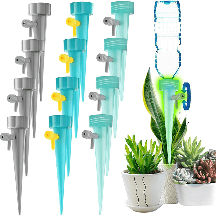 12Pcs Auto Drip Irrigation Watering System Adjustable Watering Spike Garden Plants Flower Watering Kits Automatic Waterer Tools - MRSLM