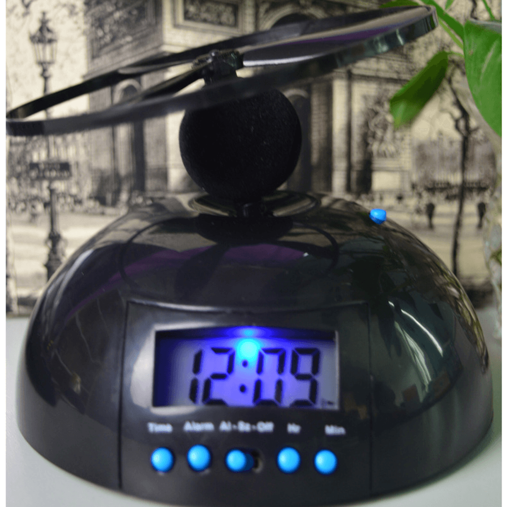 Home Decor Creative Clock Digital Crazy Annoying Flying Helicopter Alarm Clock - MRSLM