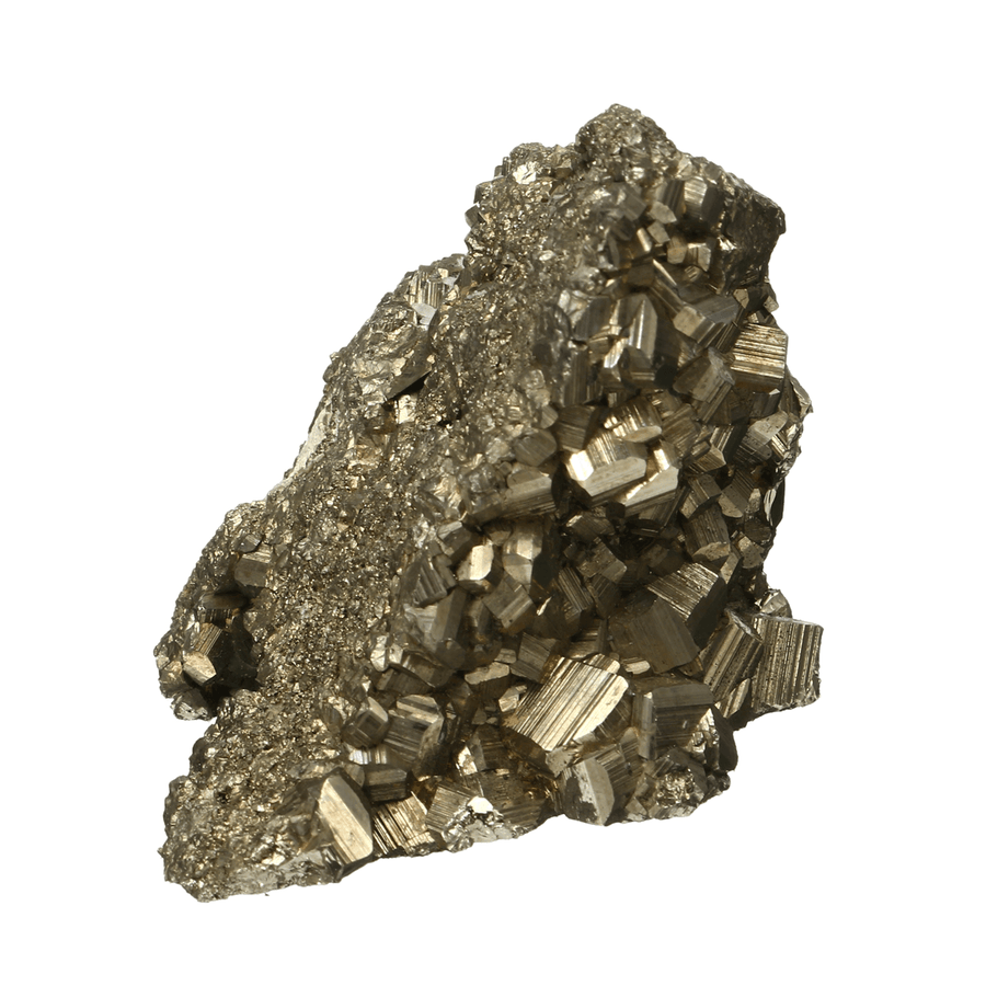 Natural Pyrite Chalcopyrite Mineral Crystals Gold Gemstone Decor Ornament 50-80G - MRSLM