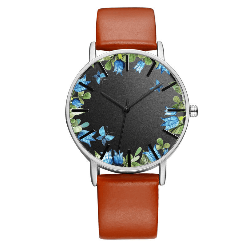 BAOSAILI B-9014 Unisex Wrist Watch Flower Picture Dial Display Quartz Watch - MRSLM
