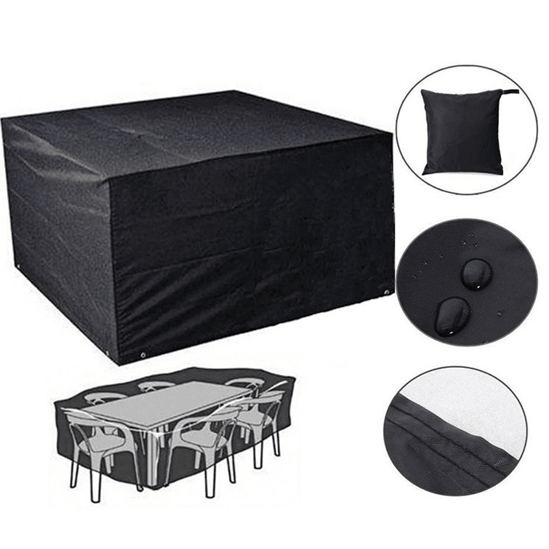 Garden Patio Furniture Set Cover Dust Wind Waterproof Oxford Fabric Table Chair Shelter - MRSLM