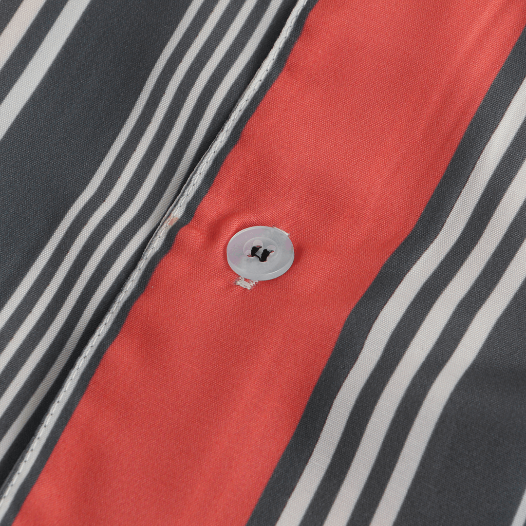 Colorful Stripe Fashion Drawstring Long Sleeve Casual Shirts - MRSLM
