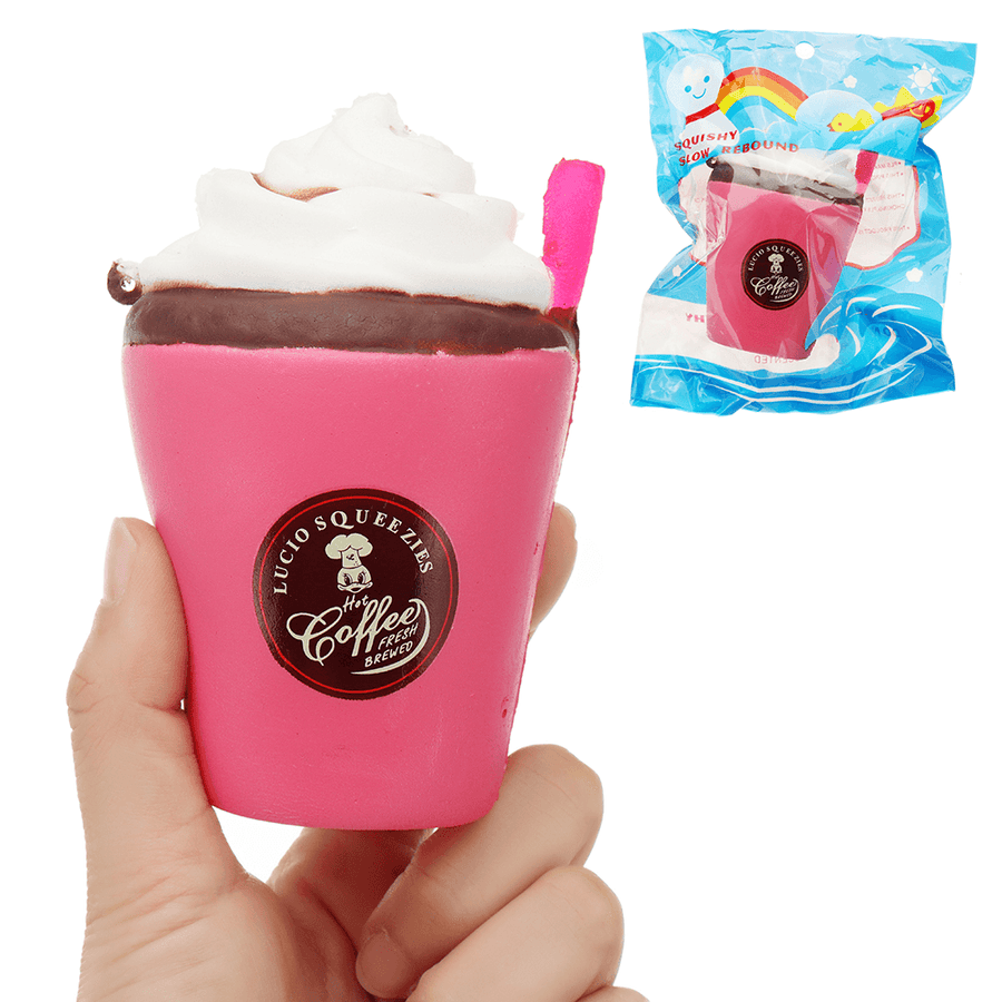 Strawberry Ice Cream Cup Squishy 12Cm Slow Rising with Packaging Collection Gift Soft Toy - MRSLM