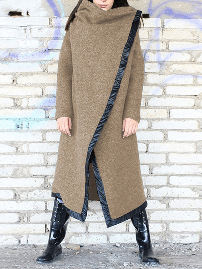Casual Women Loose Stand Collar Long Coats - MRSLM