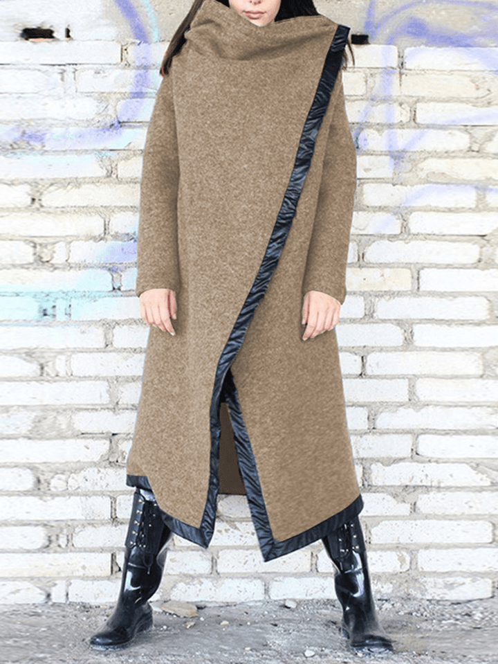 Casual Women Loose Stand Collar Long Coats - MRSLM