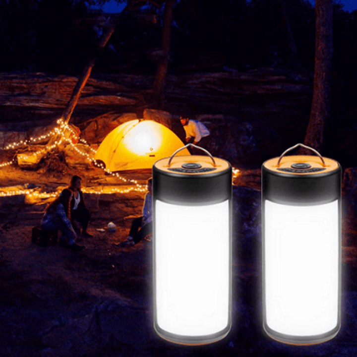 Ipree® 400LM 6000K Camping Light 5 Modes Adjustable USB Rechargeable Hanging Tent Lamp with Power Bank - MRSLM