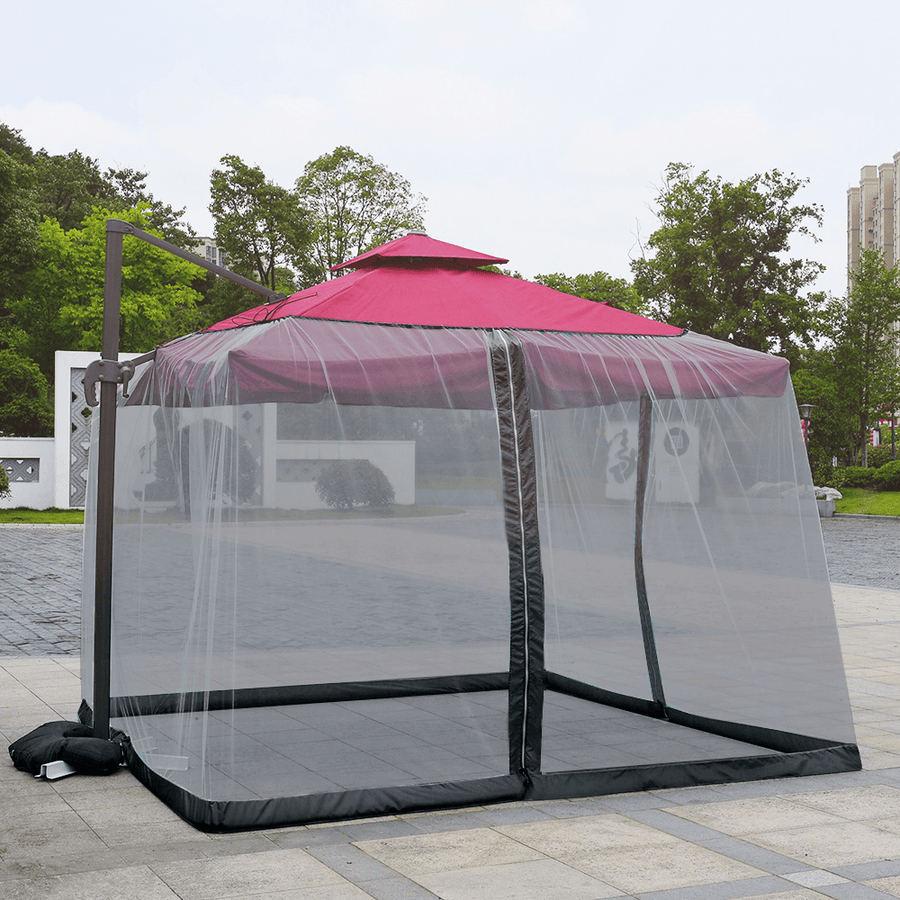 Outdoor Umbrella Mosquito Net for Home Bed Roman Umbrella Cover Safe Mesh Netting Mosquito Insect Net 3X3X2.3M - MRSLM