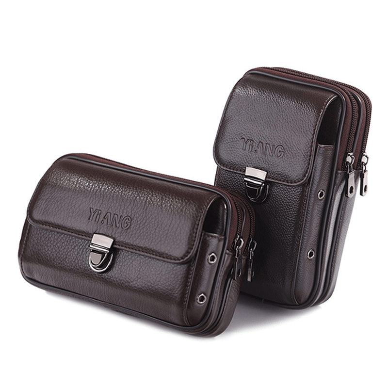 Waist Pack Travel Leather Messenger Bag Cellphone Phone Cases Pouch Holsters - MRSLM