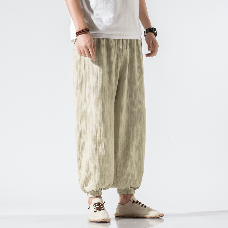 Thin Pants plus Size Casual Pants Harem Pants Wide Leg Pants Men - MRSLM