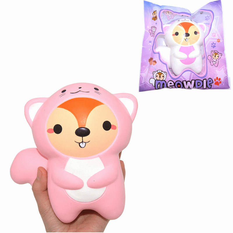2PCS Amourie Meowpie Squishy Squirrel Slow Rising Animal 16Cm Squeeze Gift Collection with Packing - MRSLM