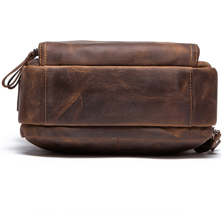 5L Men Genuine Leather Bag Briefcase Messenger Crossbody Shoulder Handbag Outdoor Travel - MRSLM
