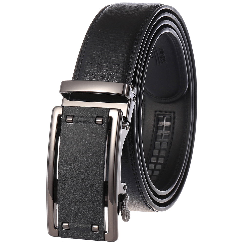 New Men'S Two-Layer Leather Belt Business Belt - MRSLM