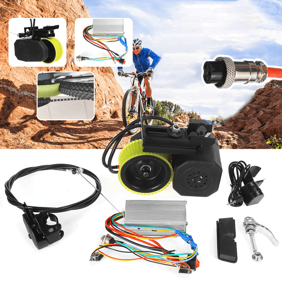 200W DIY Electric Bike Conversion Kit Motor Controller Clutch Switch Mounting Baffle Booster for Electric Mountain Bicycle Modification - MRSLM