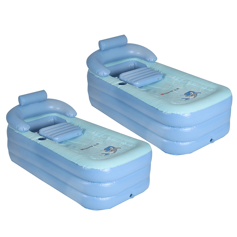 63X33X25.2 Inch Inflatable Bath Tub Adult Folding PVC Portable Spa Swimming Pool - MRSLM