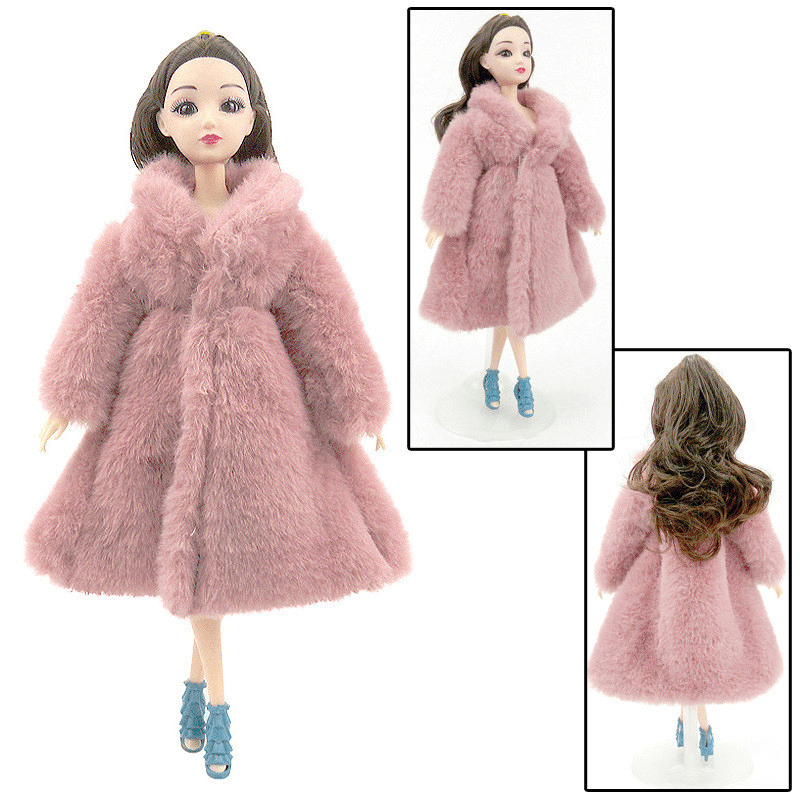 Casual Girl Doll Fashion Plush Coat Cloak - MRSLM