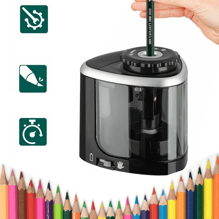 Portable Electric Pencil Sharpener Automatic Touch Switch School Office Classroom - MRSLM