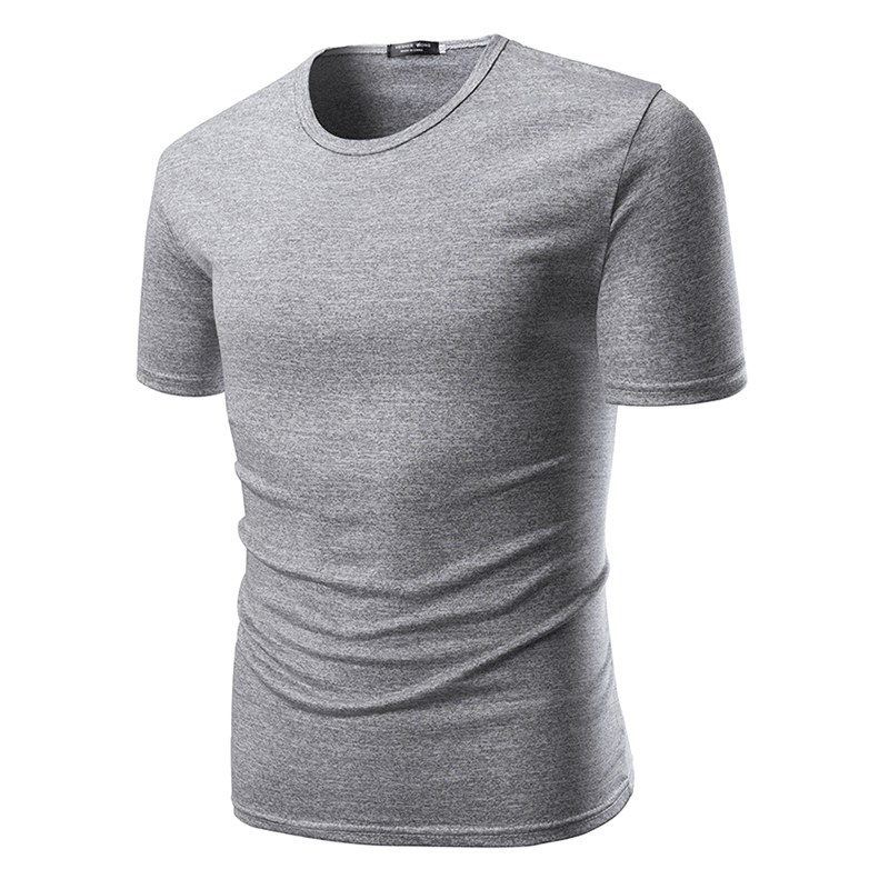 R Mens Cotton Short Sleeve O-Neck Slim T-Shirts - MRSLM