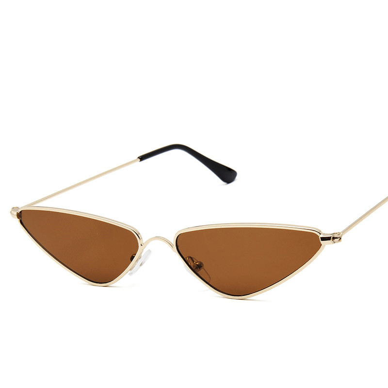 Small Frame Sunglasses Fashion Triangle Ocean Piece Metal Sunglasses - MRSLM