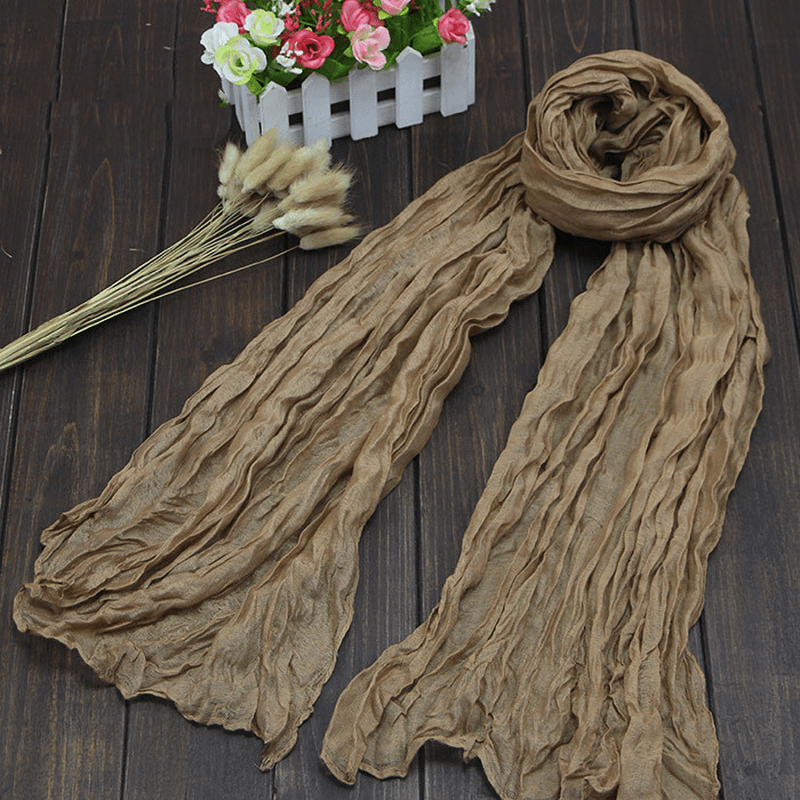 Bali Pure Cotton Yarn Fold Scarf Children Candy Color Autumn - MRSLM