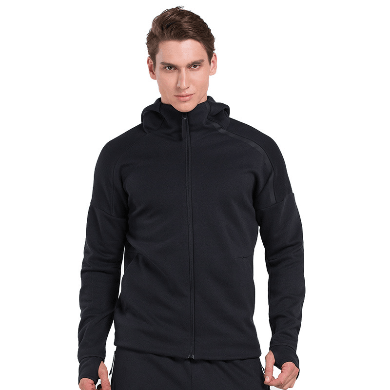 Sports Jacket Men'S and Women'S Long Sleeved Hooded Sweater Zipper Cardigan - MRSLM