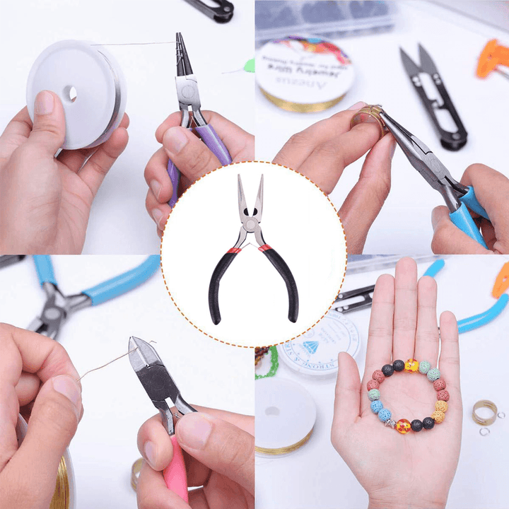 1047PCS Set DIY Handmade Necklace Bracelet Earrings Set Jewelry Making Kit - MRSLM
